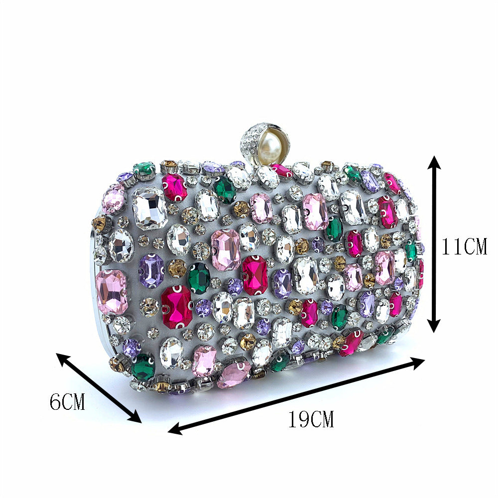 Women's Glitter Rhinestone Beadings Evening Hand Bags