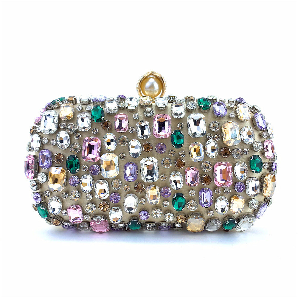Women's Glitter Rhinestone Beadings Evening Hand Bags