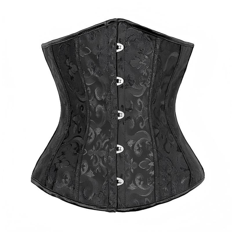 14 Bones Jacquard Corset Waist Cincher Tummy Control Shapewear Shorts