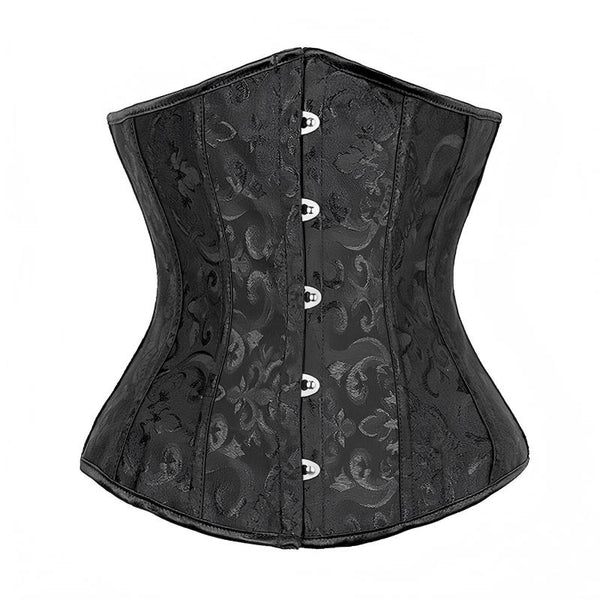 14 Bones Jacquard Corset Waist Cincher Tummy Control Shapewear Shorts