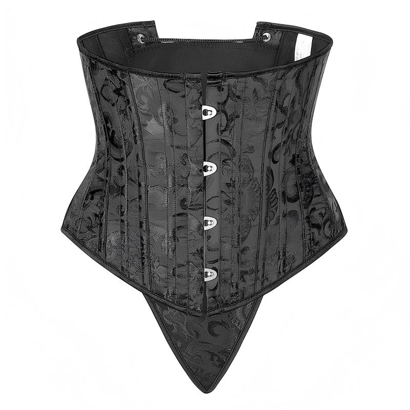 Women's Jacquard Waist Trainer Tummy Control Belt Shapewear Shorts