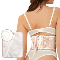 Boned Strapless Bustier Waist Cincher Vest Shapewear Shorts