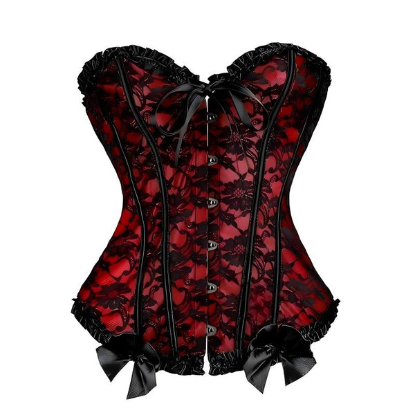 Vintage Court Style Corset Boned Bustier Tummy Control Shapewear Shorts