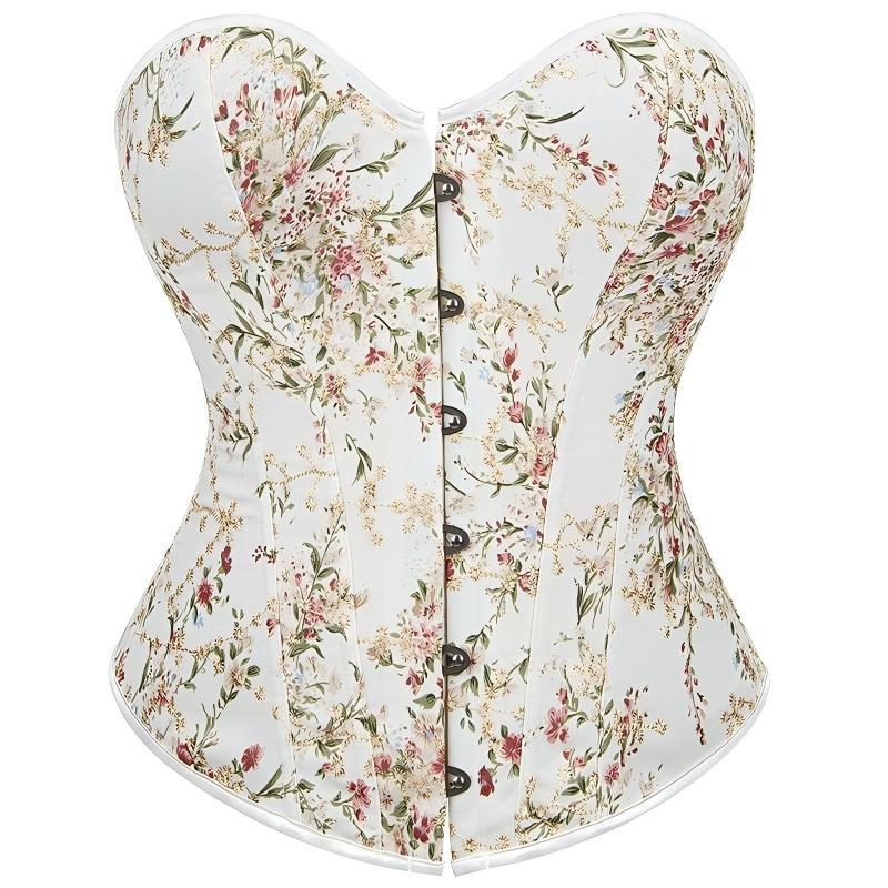 Embroidered Court Style Corset Tummy Control Lingerie Shapewear Shorts
