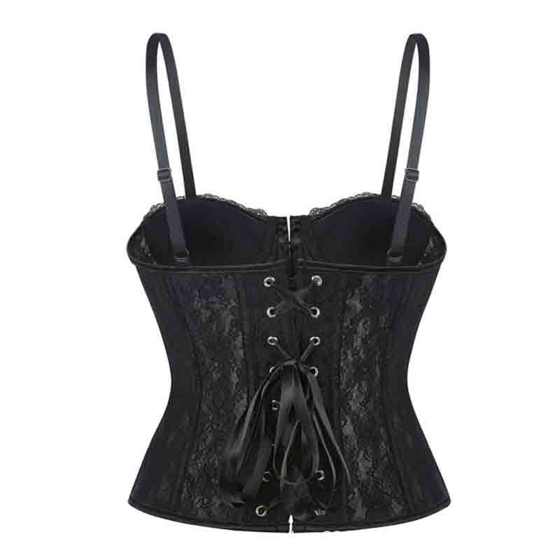 Tulle Breathable Hollow-out Court Style Corset Shapewear Shorts