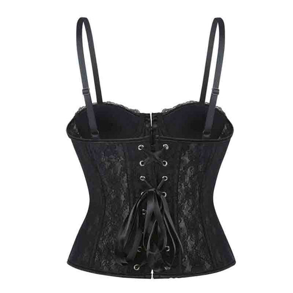 Tulle Breathable Hollow-out Court Style Corset Shapewear Shorts