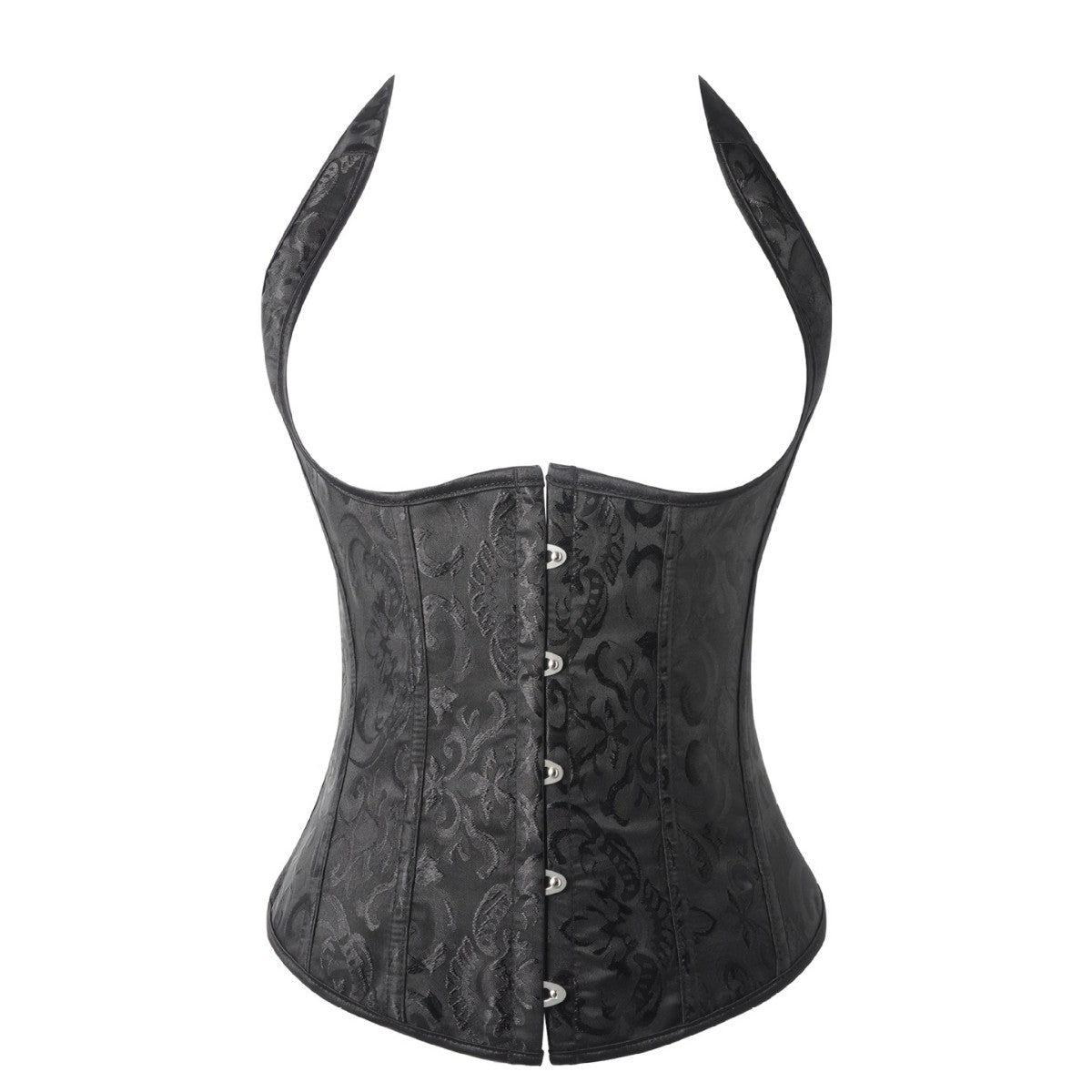 Black Sexy Jacquard Court Style Corset Waist Shapewear Shorts