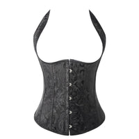 Black Sexy Jacquard Court Style Corset Waist Shapewear Shorts