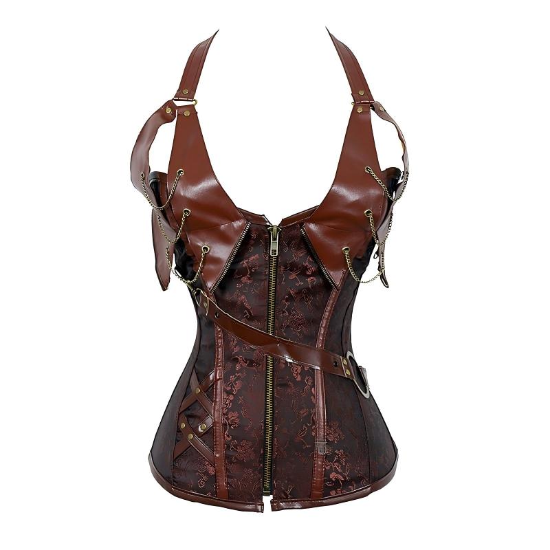 Halter Steampunk Corse Waist Shaping Tight Shapewea Shapewear Shorts