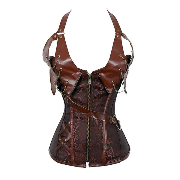 Halter Steampunk Corse Waist Shaping Tight Shapewea Shapewear Shorts